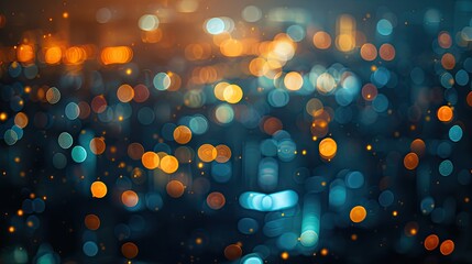 City lights bokeh. Generative AI - obrazy, fototapety, plakaty