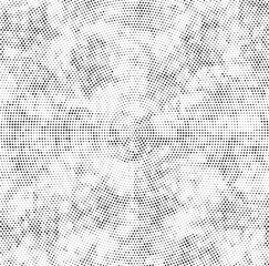 Halftone vector background. Monochrome halftone pattern. Abstract geometric dots background. Pop Art comic gradient black white texture. Design for presentation banner, poster, flyer, business card.	