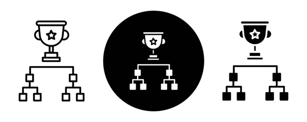 Tournament outline icon collection or set. Tournament Thin vector line art