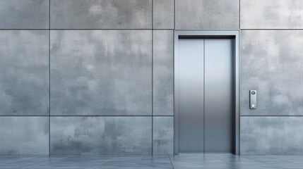 Elevator door for branding. Generative AI