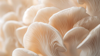 Oyster Mushroom Texture Closeup - obrazy, fototapety, plakaty