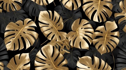 background, texture of golden leaves
