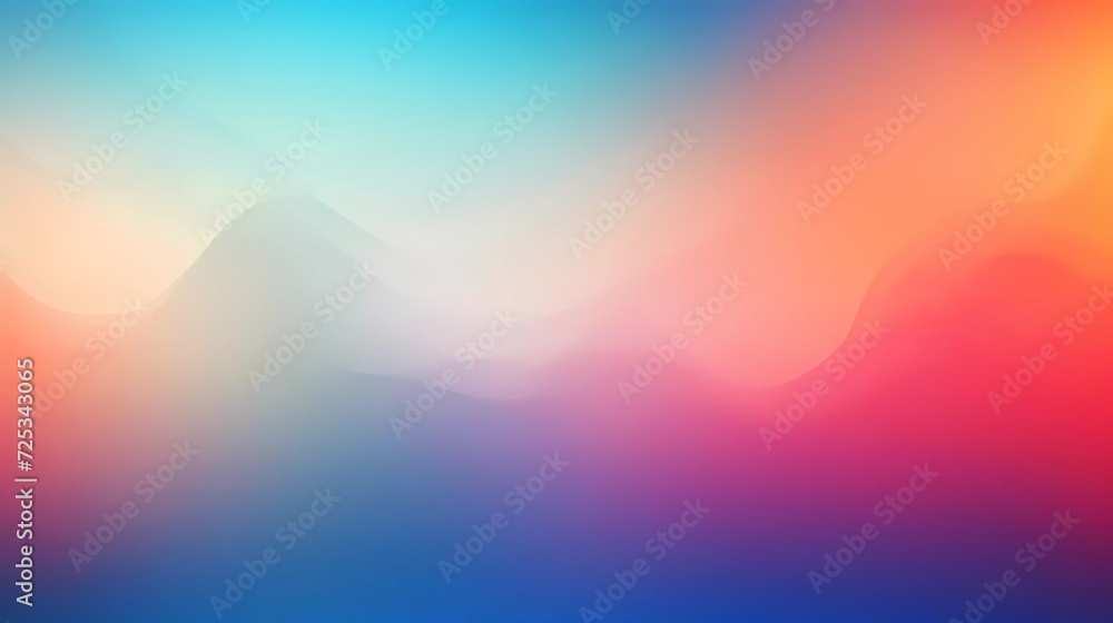 Wall mural colorful blurred gradient with granular noise effect background. generative ai