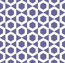 Abstract Seamless Geometric Hexagons and Triangles Pattern.