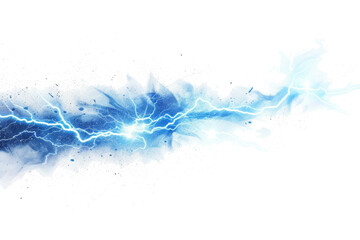 Lightnings, thunderbolt strikes. Electric impact, sparking discharge of thunderstorm at night - obrazy, fototapety, plakaty