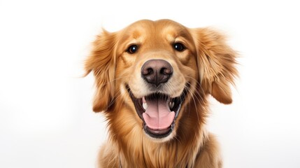 Joyful Golden Retriever Radiates Happiness in Artistic Style Generative AI