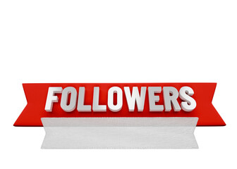 Followers - Rendered 3D Text 