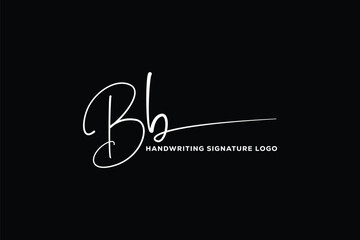  BB initials Handwriting signature logo. BB Hand drawn Calligraphy lettering Vector. BB letter real estate, beauty, photography letter logo design.
