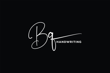  BQ initials Handwriting signature logo. BQ Hand drawn Calligraphy lettering Vector. BQ letter real estate, beauty, photography letter logo design.