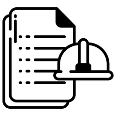 Obraz premium document glyph and line vector illustration