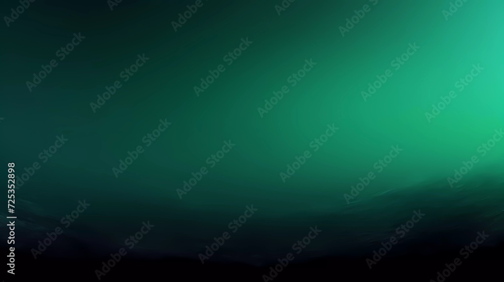 Poster blurred gradient black and green color gradient, with noise effect abstract background. generative a