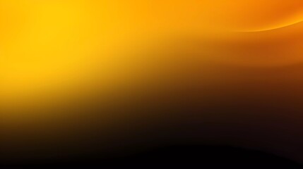 Blurred gradient black and yellow color gradient, with noise effect abstract background. generative ai