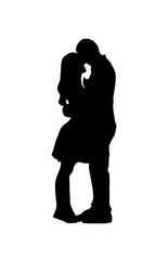 romantic couple vector illustration of a silhouette of a loving couple