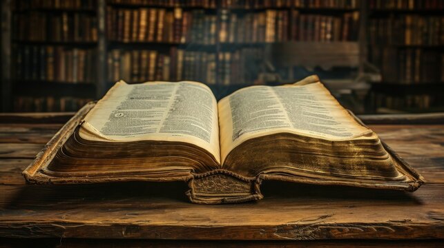 picture of ancient holy bible book symbolizing wisdom knowledge literature