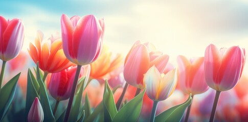 Sun-kissed Tulip Delights in a Vibrant Spring Awakening - Generative AI