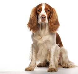 Regal English Cocker Spaniel Seated Elegantly - Purebred Canine Portrait - Generative AI