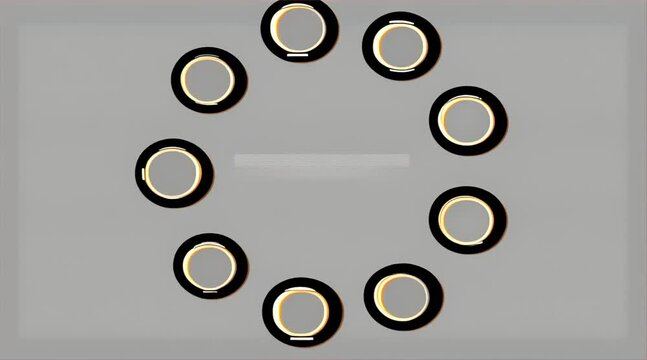 Abstract Vector Plate Illustration with Circles  Elements in  Design, Featuring Technology Symbols and Round Patterns on a Background