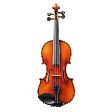 Violin musical instrument on transparent background