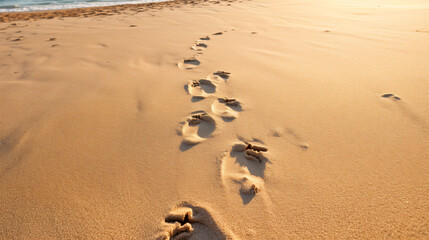 Fototapeta na wymiar Footprint on sand