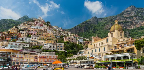 Fotobehang The city of Positano, on the Amalfi coast, Italy © Sebastian