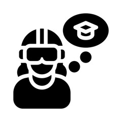 education glyph icon