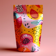 Fruit pattern snack pouch, colorful design,  1