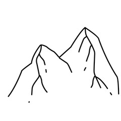 Hand Drawn Mountain Doodle 