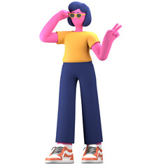 Girl Activity Cool Pose Creative