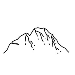 Hand Drawn Mountain Doodle 