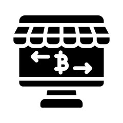 online store glyph icon