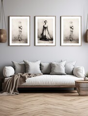 Classic Ballet Dancer Sketches | Landscape Poster | Panoramic Dance Views