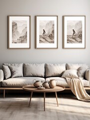 Classic Ballet Dancer Sketches: Panoramic Dance Views Landscape Poster.