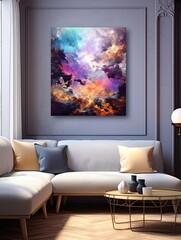 Celestial Cosmic Nebula Abstracts: Captivating Canvas Landscape Prints of Celestial Wonders