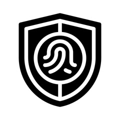fingerprint scan glyph icon