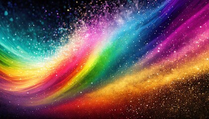 Fototapeta na wymiar Colored powder explosion. Rainbow colors dust background. Multicolored powder splash background