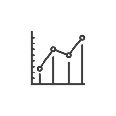 Statistics graph line icon
