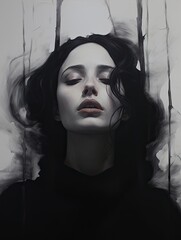 Dawn Painting: Moody Monochrome Portraits of First Light Faces
