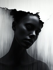 Soulful Shadows: Moody Monochrome Portraits and Abstract Landscape Delicately Merge in Artistic Shadow Play