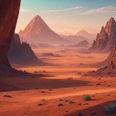 Naklejka premium Desert wallpaper