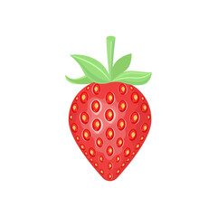 Whole strawberry. Fresh red ripe mellow berry on white background. 