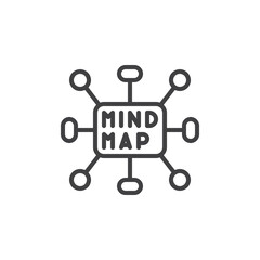Mind Map organization line icon