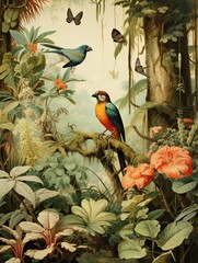 Vintage Tropical Wildlife: Illustrations of Rainforest Animals