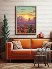 Retro Pop Culture Icons: Desert Legends in Game-Inspired Rustic Wall Decor