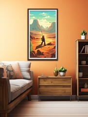 Retro Pop Culture Icons: Desert Legends in Rustic Wall Decor