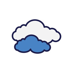 Cloud icon with white background vector stock illustration