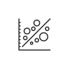 Scatter Plot Diagram line icon