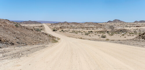 C37 gravel road in desert, north of Ais,  Namibia