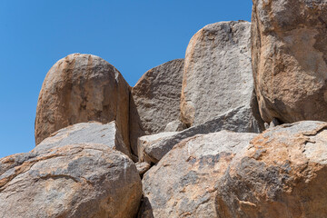 big Dolerite boulders in desert, near Hobas,  Namibia
