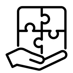 Obraz premium business seo, puzzle line icon. Teamwork at the idea. Signs and symbols can be used for web, logo, mobile app, UI, UX