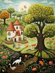 Enchanting Countryside Fairy Tales: Magical Reimaginings of Whimsical Fairy Tale Scenes in Modern Art
